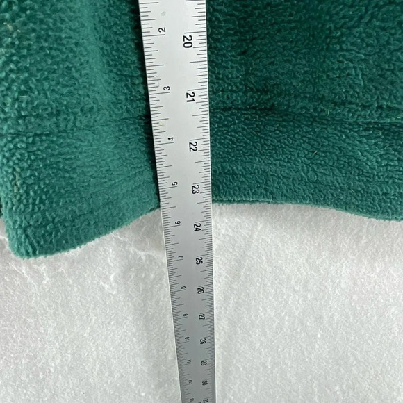 Disney Tinkerbell Pullover Fleece Sweatshirt Womens Sz S Green 1/4 Zip Mock Neck - Picture 4 of 11